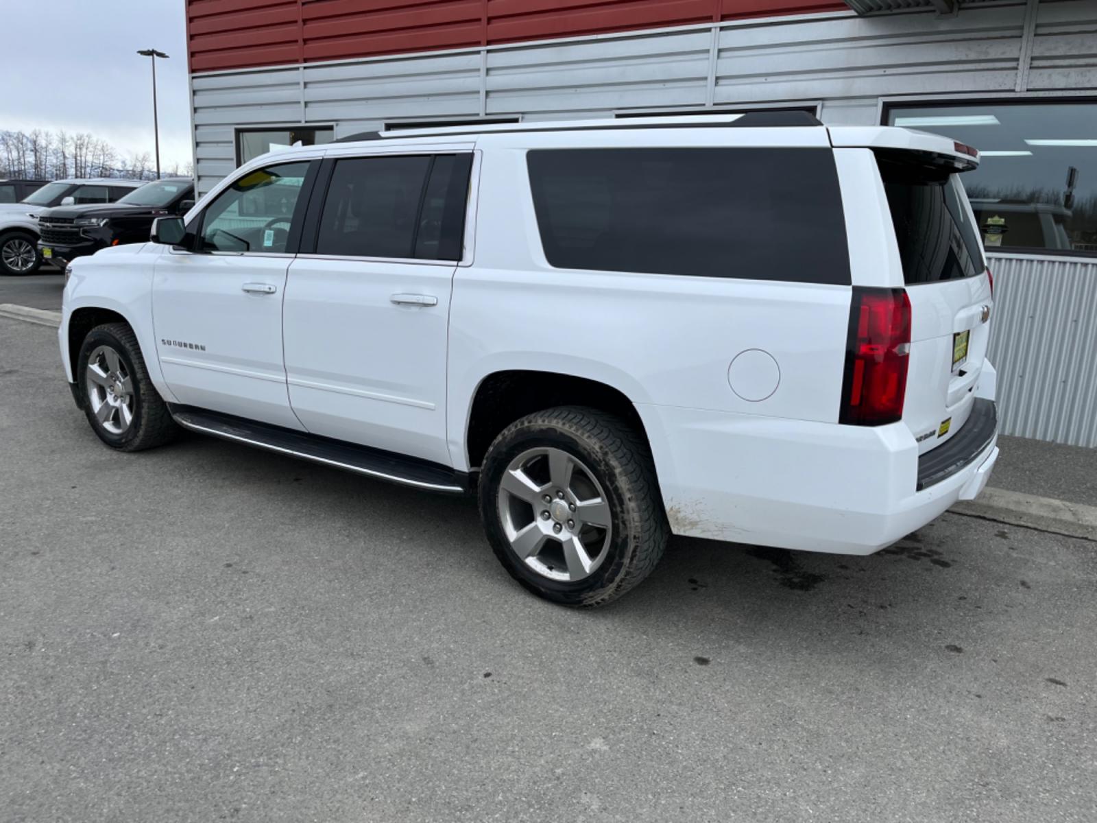 2020 WHITE /black leather CHEVROLET SUBURBAN PREMIER (1GNSKJKC4LR) with an 5.3L engine, Automatic transmission, located at 1960 Industrial Drive, Wasilla, 99654, (907) 274-2277, 61.573475, -149.400146 - Photo #2
